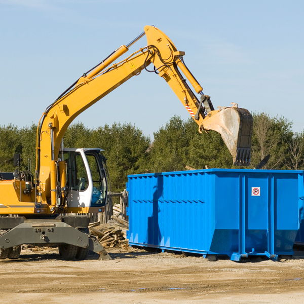 are there any restrictions on where a residential dumpster can be placed in Wood Lake NE